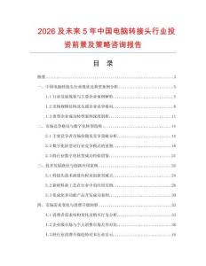 2026及未來5年中國電腦轉(zhuǎn)接頭行業(yè)投資前景及策略咨詢報告