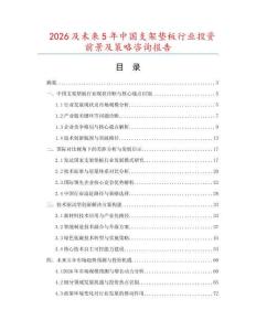 2026及未來5年中國支架墊板行業投資前景及策略咨詢報告