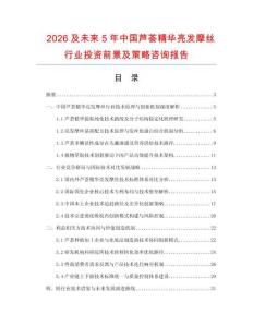 2026及未來5年中國蘆薈精華亮發摩絲行業投資前景及策略咨詢報告