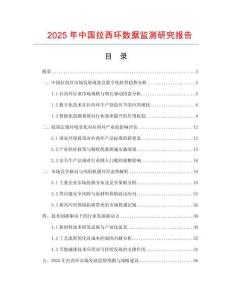 2025年中國拉西環(huán)數(shù)據(jù)監(jiān)測研究報(bào)告