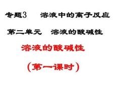 高中化學精品課件：溶液的酸堿性