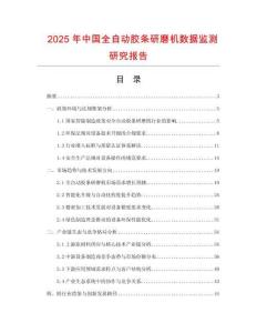 2025年中國全自動膠條研磨機數據監測研究報告