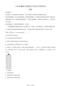 2021年高考物理試卷（山東）（空白卷）(1)(1)