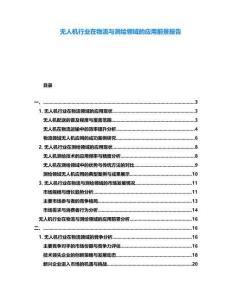 無(wú)人機(jī)行業(yè)在物流與測(cè)繪領(lǐng)域的應(yīng)用前景報(bào)告