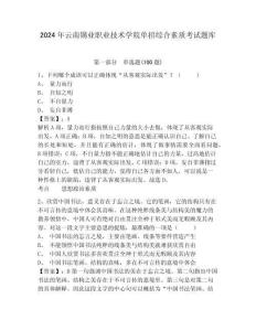 2024年云南錫業(yè)職業(yè)技術學院單招綜合素質考試題庫及參考答案詳解