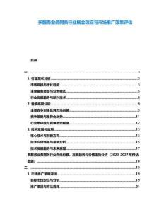 多服務(wù)業(yè)務(wù)網(wǎng)關(guān)行業(yè)展會效應(yīng)與市場推廣效果評估