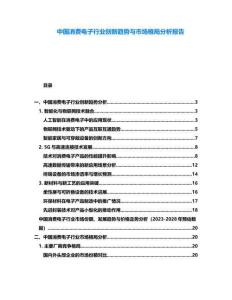 中國消費電子行業創新趨勢與市場格局分析報告