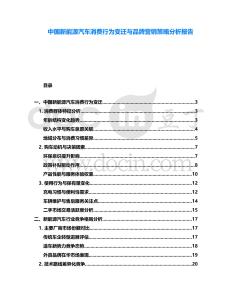 中國新能源汽車消費行為變遷與品牌營銷策略分析報告