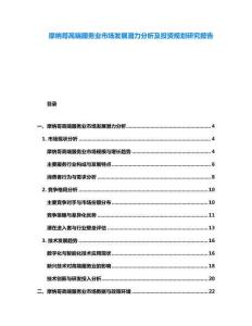 摩納哥高端服務業(yè)市場發(fā)展?jié)摿Ψ治黾巴顿Y規(guī)劃研究報告