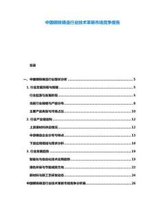 中國鋼鐵鑄造行業技術革新市場競爭報告