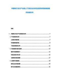 中國(guó)電子支付產(chǎn)業(yè)鏈上下游企業(yè)分析及投資布局發(fā)展戰(zhàn)略評(píng)估報(bào)告書(shū)