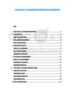 中東石油化工企業轉型升級必要性及資本運作規劃研究