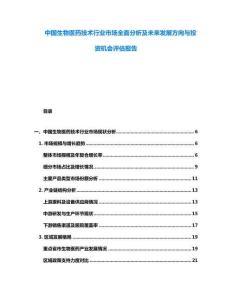 中國(guó)生物醫(yī)藥技術(shù)行業(yè)市場(chǎng)全面分析及未來(lái)發(fā)展方向與投資機(jī)會(huì)評(píng)估報(bào)告