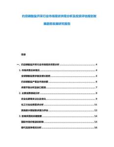 約旦磷酸鹽開采行業(yè)市場(chǎng)現(xiàn)狀供需分析及投資評(píng)估規(guī)劃發(fā)展趨勢(shì)發(fā)展研究報(bào)告