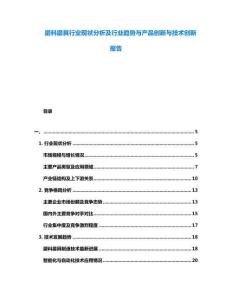 磨料磨具行業(yè)現(xiàn)狀分析及行業(yè)趨勢與產(chǎn)品創(chuàng)新與技術(shù)創(chuàng)新報告