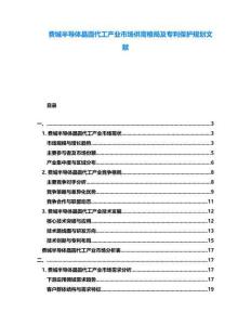 費城半導(dǎo)體晶圓代工產(chǎn)業(yè)市場供需格局及專利保護規(guī)劃文獻