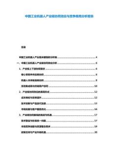 中國工業(yè)機(jī)器人產(chǎn)業(yè)鏈協(xié)同效應(yīng)與競(jìng)爭(zhēng)格局分析報(bào)告