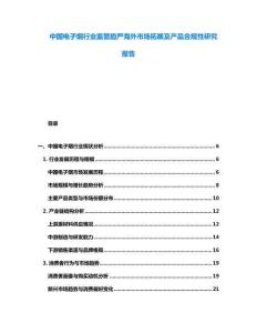 中國電子煙行業監管趨嚴海外市場拓展及產品合規性研究報告