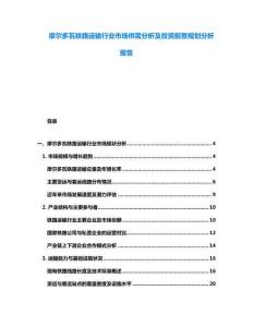 摩爾多瓦鐵路運輸行業市場供需分析及投資前景規劃分析報告