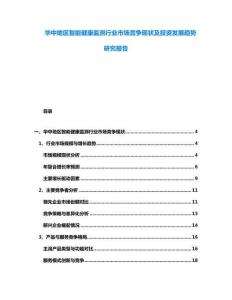 華中地區(qū)智能健康監(jiān)測行業(yè)市場競爭現(xiàn)狀及投資發(fā)展趨勢研究報(bào)告