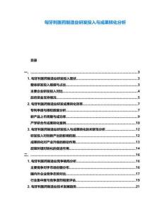 匈牙利醫(yī)藥制造業(yè)研發(fā)投入與成果轉(zhuǎn)化分析