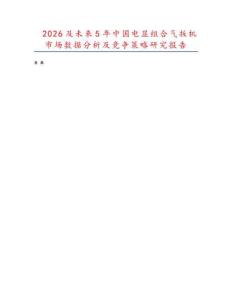 2026及未來5年中國電顯組合氣扳機(jī)市場(chǎng)數(shù)據(jù)分析及競(jìng)爭(zhēng)策略研究報(bào)告