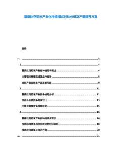 莫桑比克稻米產業化種植模式對比分析及產量提升方案
