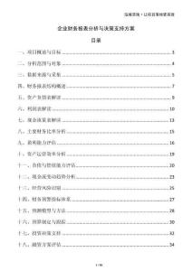 企業財務報表分析與決策支持方案