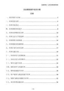 企業(yè)績效提升培訓(xùn)方案