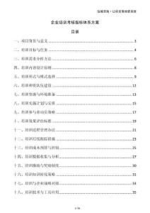 企業(yè)培訓(xùn)考核指標(biāo)體系方案