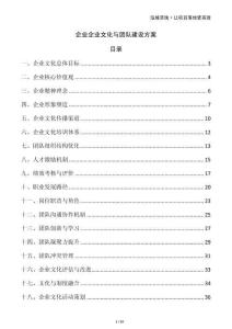 企業(yè)企業(yè)文化與團(tuán)隊(duì)建設(shè)方案