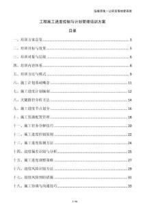 工程施工進度控制與計劃管理培訓方案