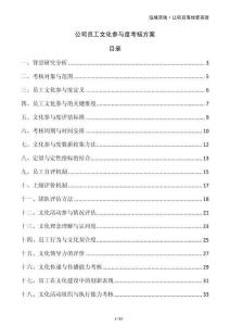 公司員工文化參與度考核方案