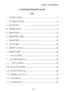 公司資料共享與數據流轉平臺方案