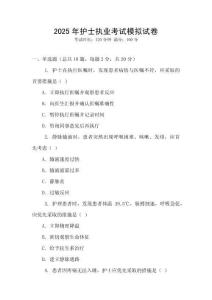 2025年護(hù)士執(zhí)業(yè)考試模擬試卷
