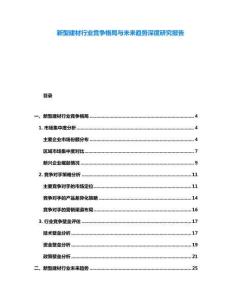 新型建材行業(yè)競(jìng)爭(zhēng)格局與未來(lái)趨勢(shì)深度研究報(bào)告