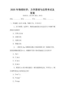 2025年物理科學(xué)：力學(xué)原理與應(yīng)用考試及答案