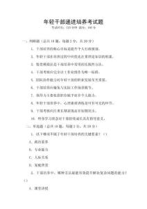 年輕干部遞進培養考試題