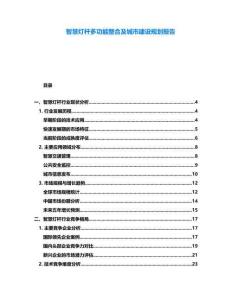 智慧燈桿多功能整合及城市建設(shè)規(guī)劃報(bào)告