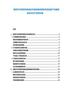 捷克汽車零部件制造業(yè)市場發(fā)展深度研究及配套產(chǎn)業(yè)集群效應(yīng)與生產(chǎn)投資價值