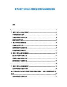 電子計算行業市場分析現狀及投資評估發展規劃報告