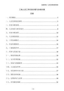 工地人員工作任務分配與協調方案