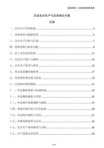 企業(yè)安全生產(chǎn)與應(yīng)急響應(yīng)方案