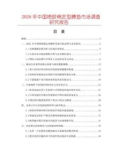 2026年中國噴膠棉定型膊墊市場調(diào)查研究報告