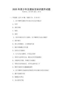 2025年青少年交通安全知識提升試題