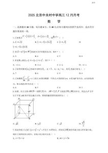2025北京中关村中学高三12月月考数学试题及答案