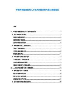中國養(yǎng)老服務機構人才流失問題診斷與留任策略報告
