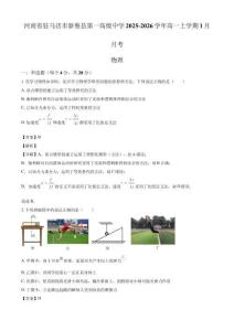 河南省駐馬店市新蔡縣第一高級中學2025-2026學年高一上學期1月月考物理試題（含析版）