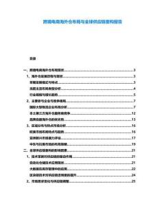 跨境電商海外倉布局與全球供應(yīng)鏈重構(gòu)報告