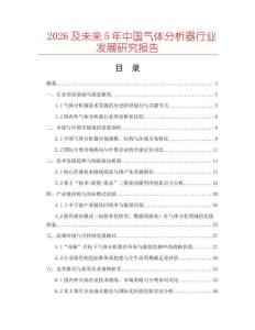 2026及未來5年中國氣體分析器行業發展研究報告